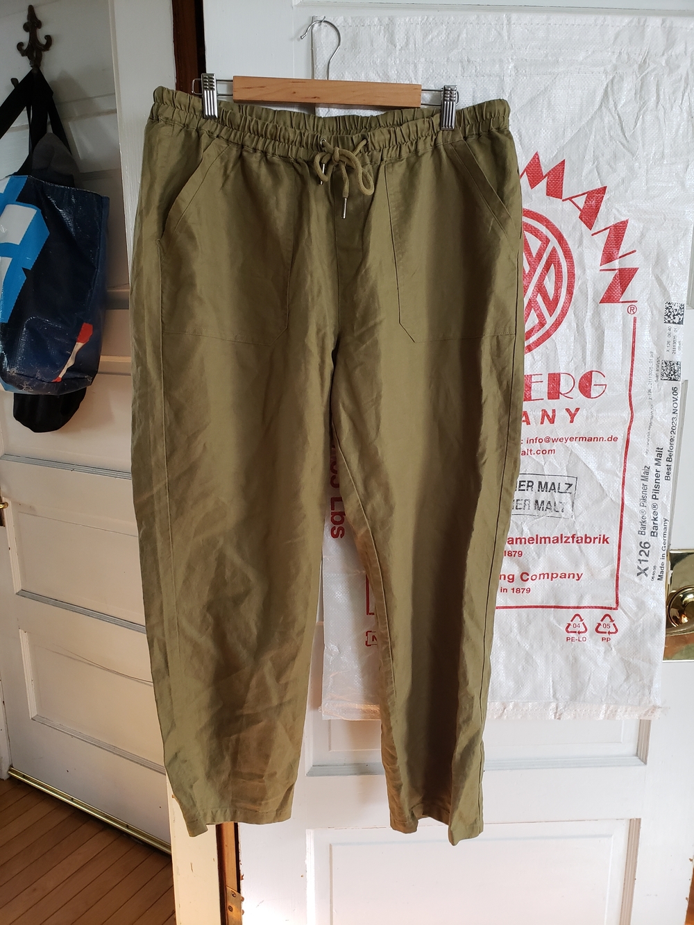 Quince Linen And Cotton Drawstring Pants